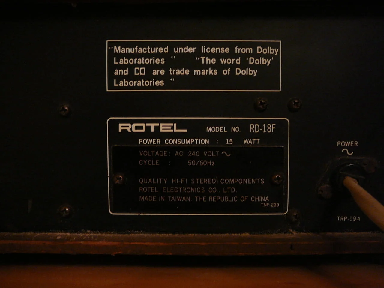 Rotel rd-18f — снимка 6