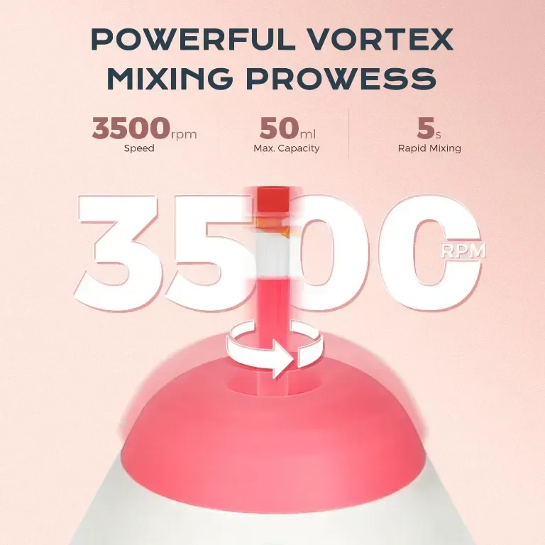 Лабораторен миксер Bonvoisin Mini Vortex 3500 об/мин, активиране с докосване, бързо смесване 50 мл — снимка 2