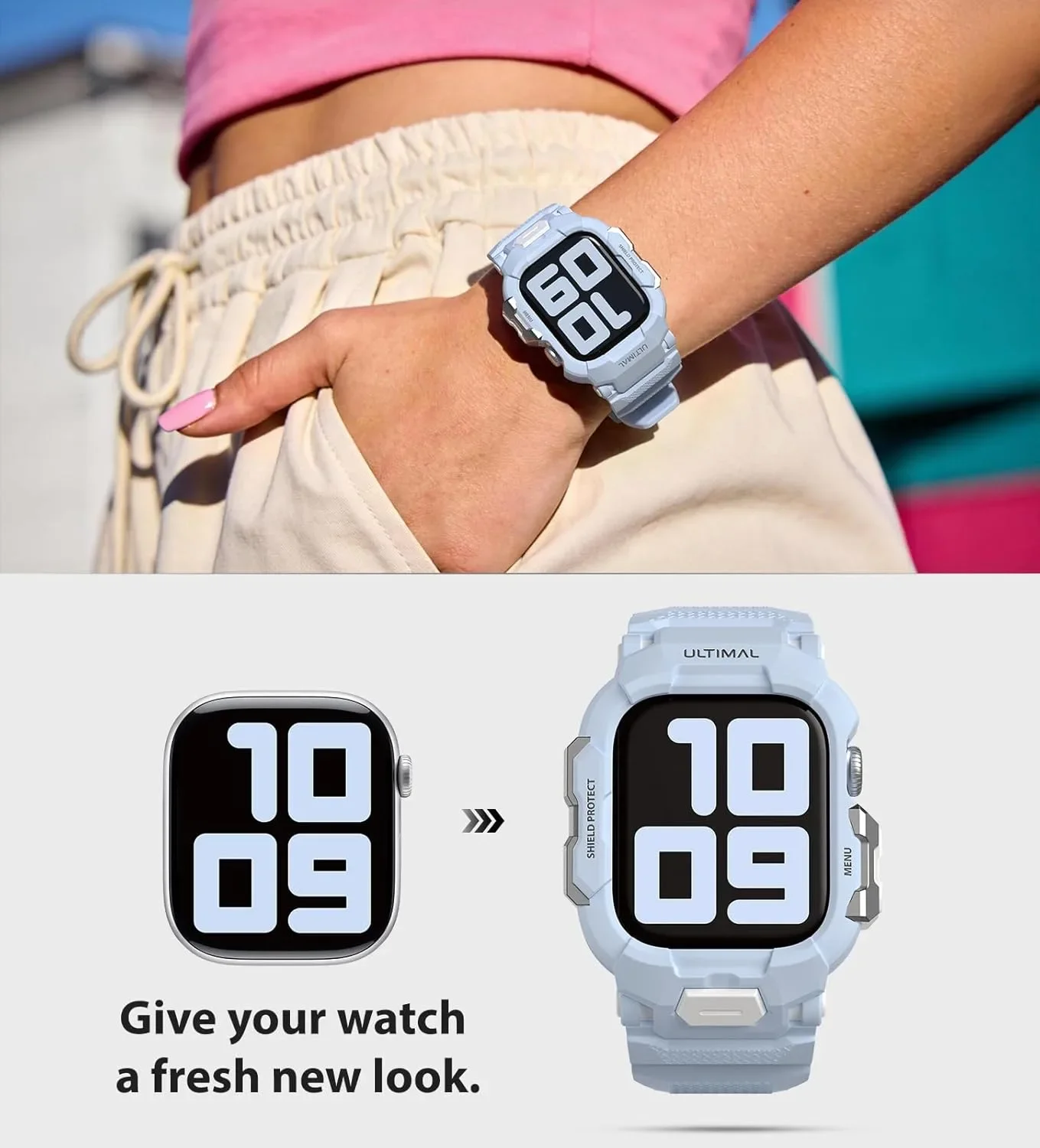Калъф с каишка ULTIMAL за Apple Watch Series 11/10 (42 мм) — снимка 4