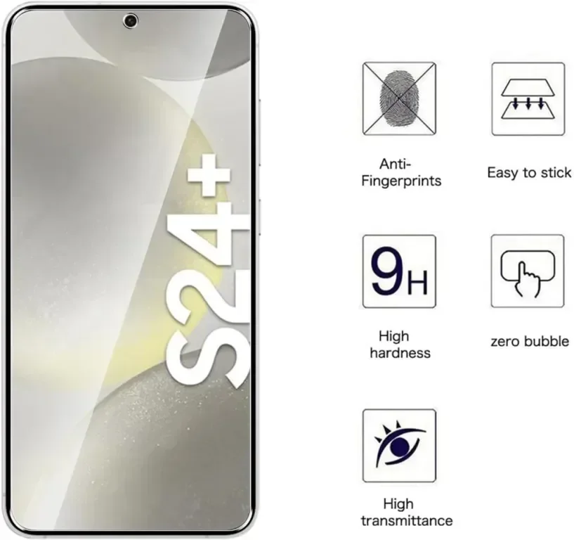 WFTE 2 броя протектор за екран за Samsung Galaxy S24 Plus 5G — снимка 5