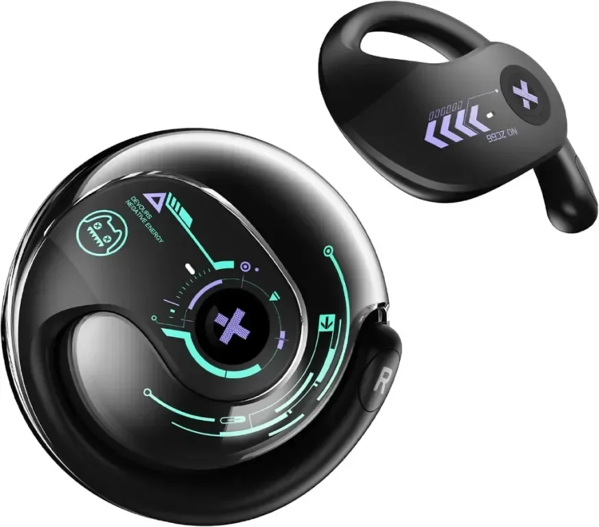Слушалки с отворено ухо ZOMBIES CAT, безжични HiFi стерео 60H Bluetooth IPX5 за Android iOS, B7