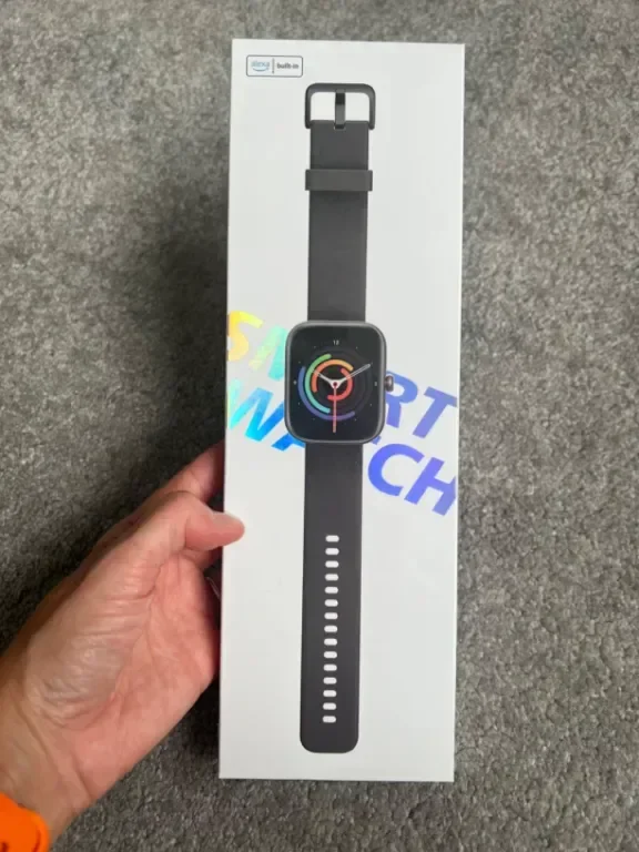 WMK Смарт часовник 1,91" с отговор/осъществяване на повикване, вграден Alexa, за Android iOS, черен — снимка 5