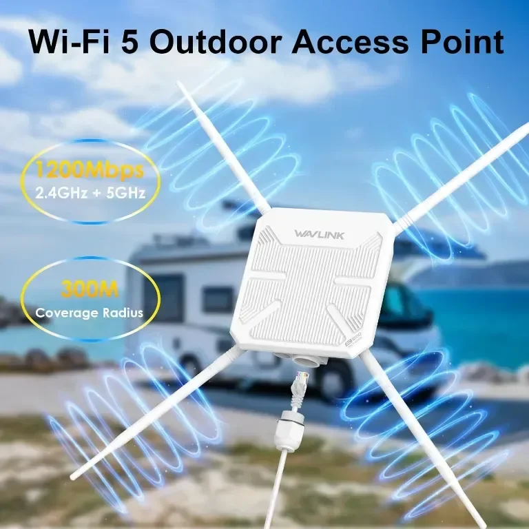 WAVLINK WiFi5 Външна безжична точка за достъп,AC1200 4x7dBi антени,PoE — снимка 2