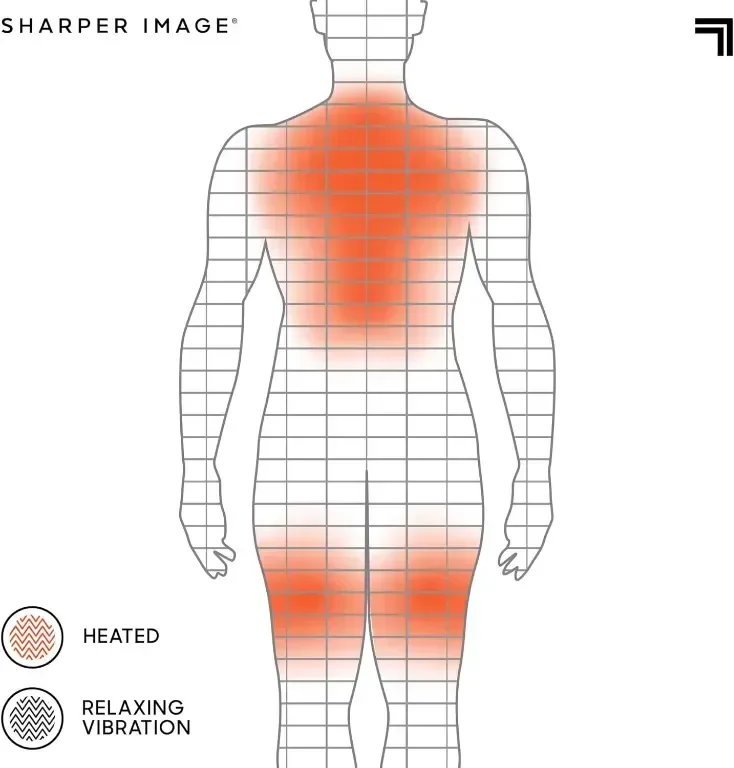 Sharper Image Вибриращ масажор с нагряване за врата, раменете и гърба, 5 режима — снимка 5