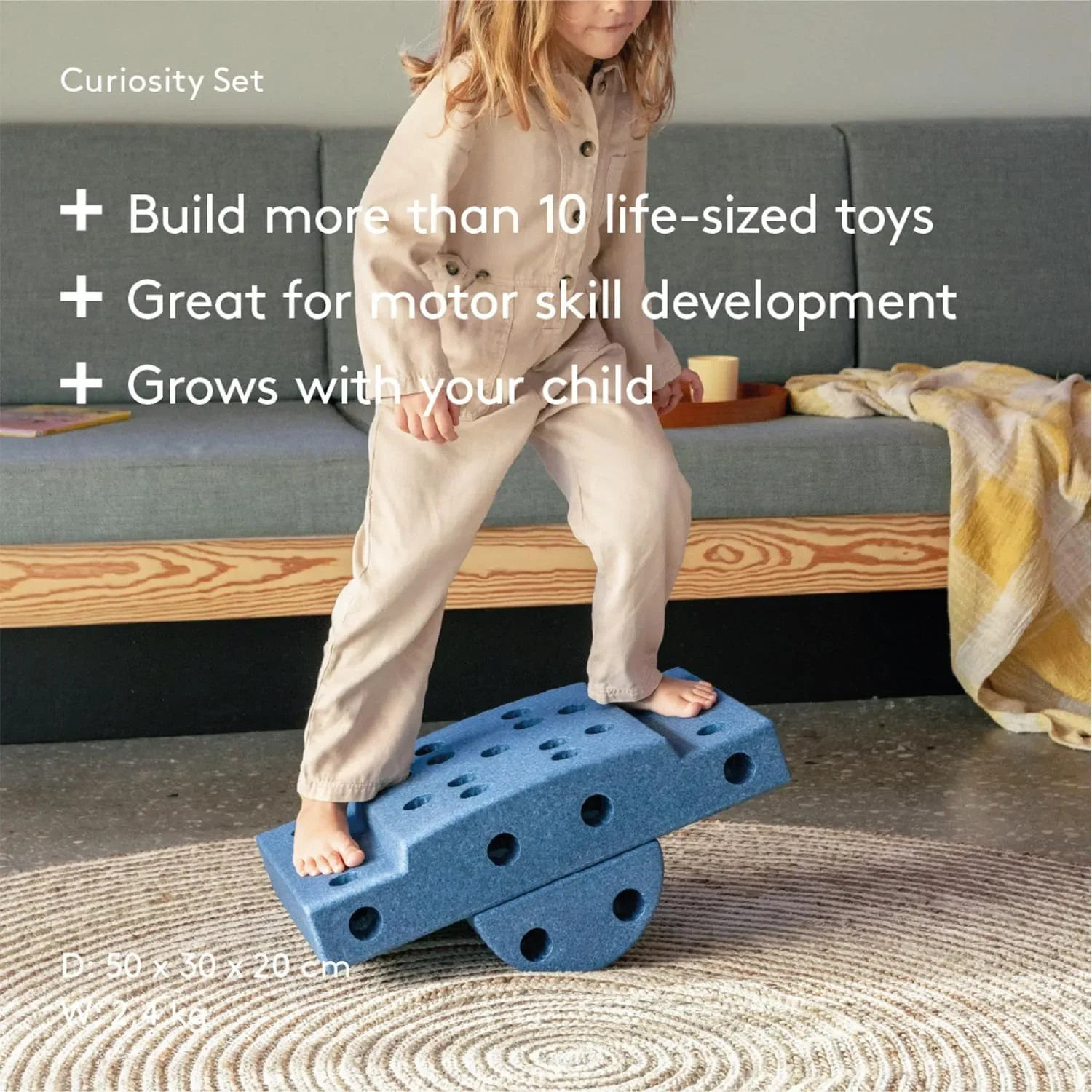 MODU Curiosity Set – модулна играчка за яздене, балансиране и комбиниране (14 части) — снимка 3