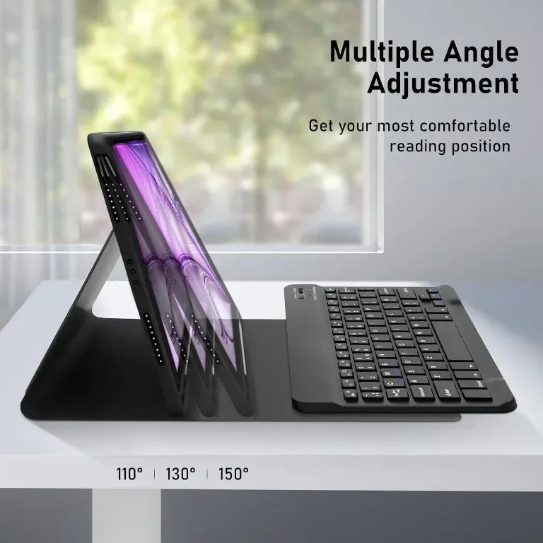 Калъф с клавиатура iPad Air 13 инча 2024 (M2), с подвижна клавиатура и държач за молив, черен — снимка 6
