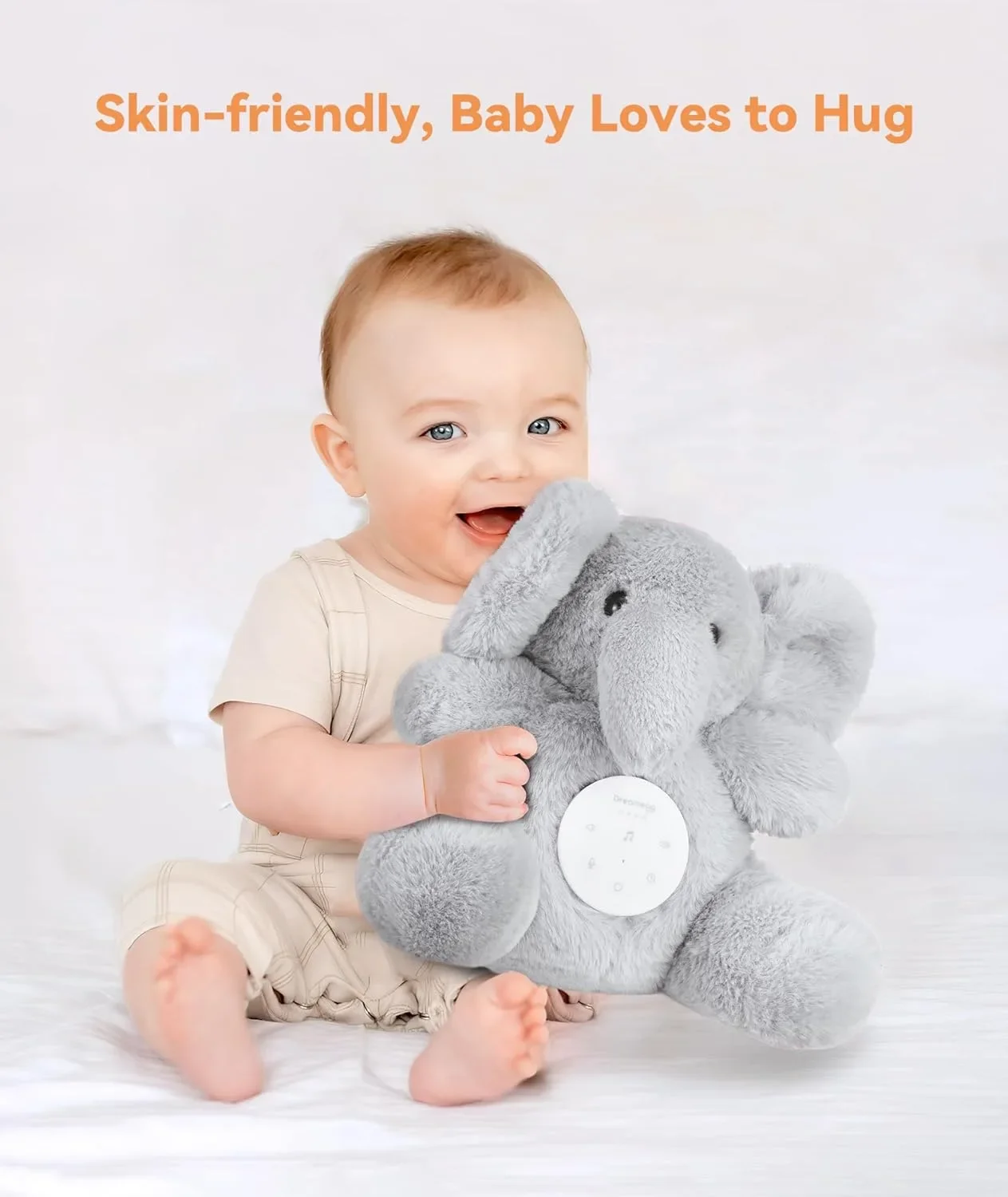 Dreamegg „Snuggle Elephant“ бебешка машина за бял шум и звуци със запис на глас — снимка 7