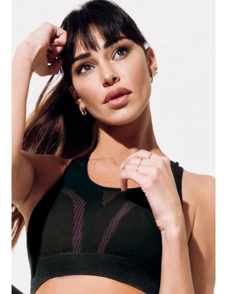 Jadea S-M, M-L, L-XL черен-розов, черен-зелен спортен сутиен без банели спортно бельо спортни сутиени