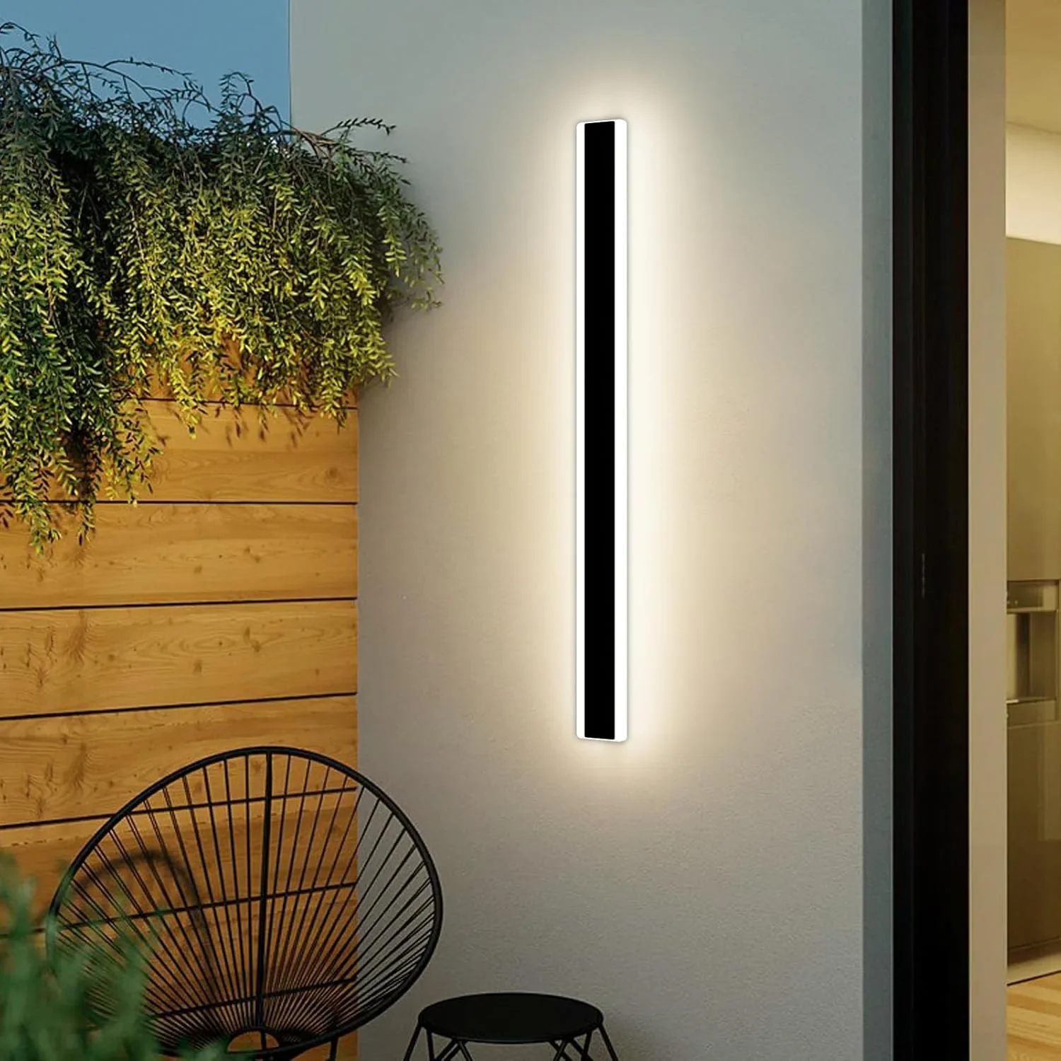 Външна LED линейна лампа/аплик с регулируема цветова температура (IP65) 30 см