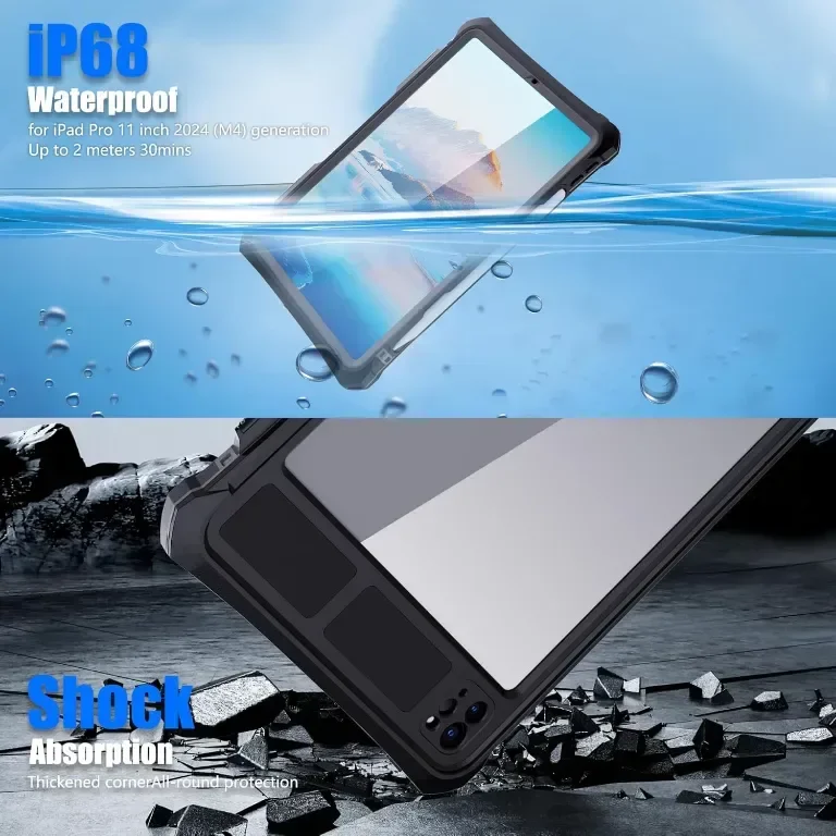 Калъф ShellBox Водоустойчив, удароустойчив за iPad Pro 11 инча 2024 — снимка 2