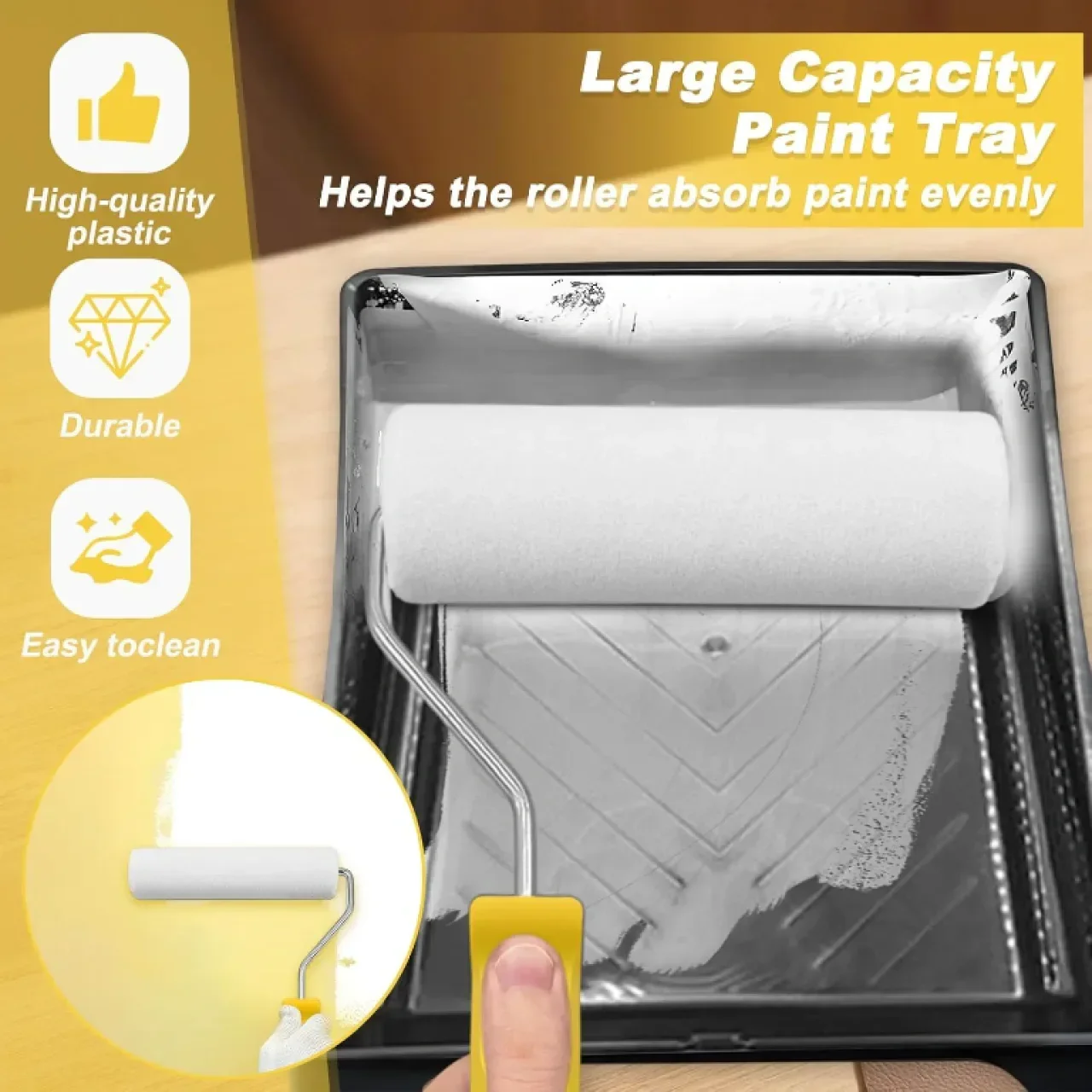 Комплект от 12 части Easy Coater валяци за боядисване с удължител и тава за боядисване — снимка 2