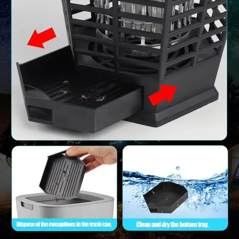 Mosquito Zapper Електрическа лампа за унищожаване на комари,13W 4200V UV лампа без токсични химикали — снимка 2