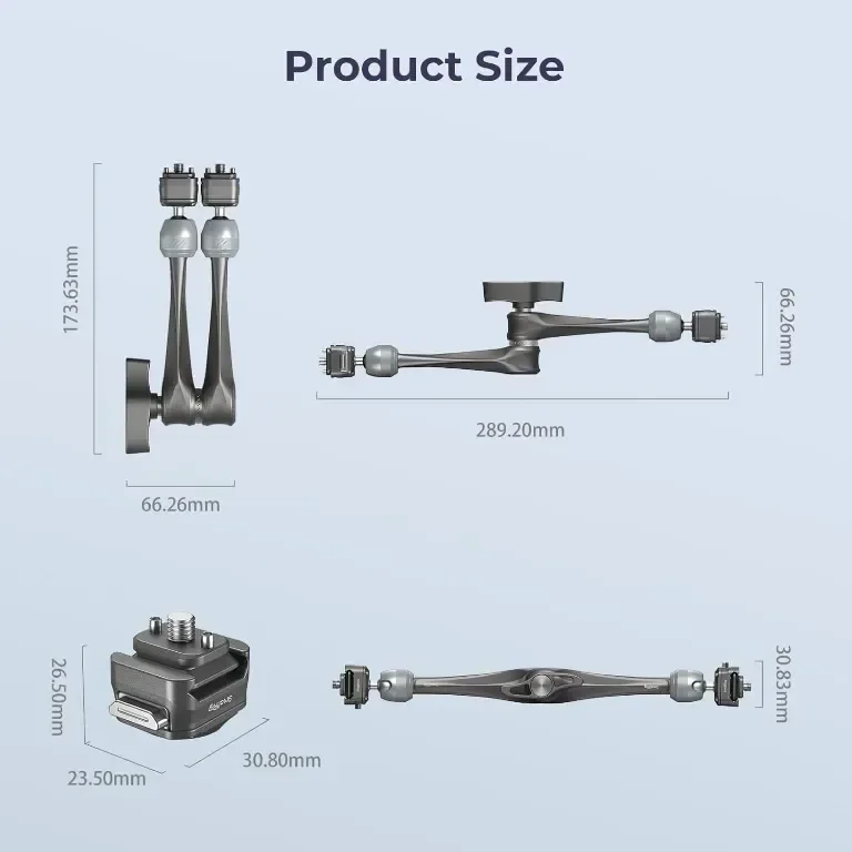 SMALLRIG 11" Magic Arm с розетка, структура за бързо освобождаване HawkLock H21, до 3 кг — снимка 8