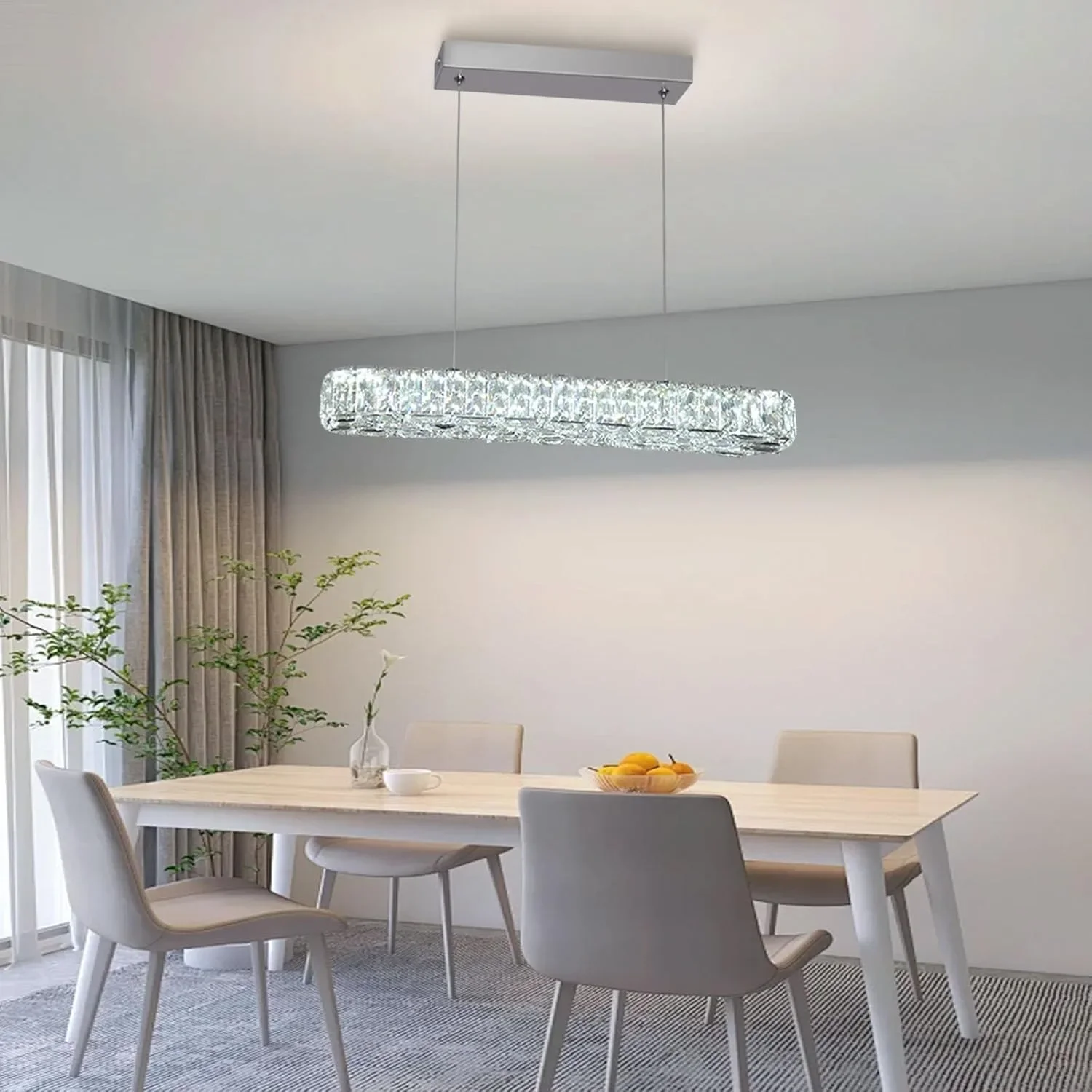 Кристален LED пендел 25W 6500K, висящ полилей за кухня, трапезария и хол — снимка 4