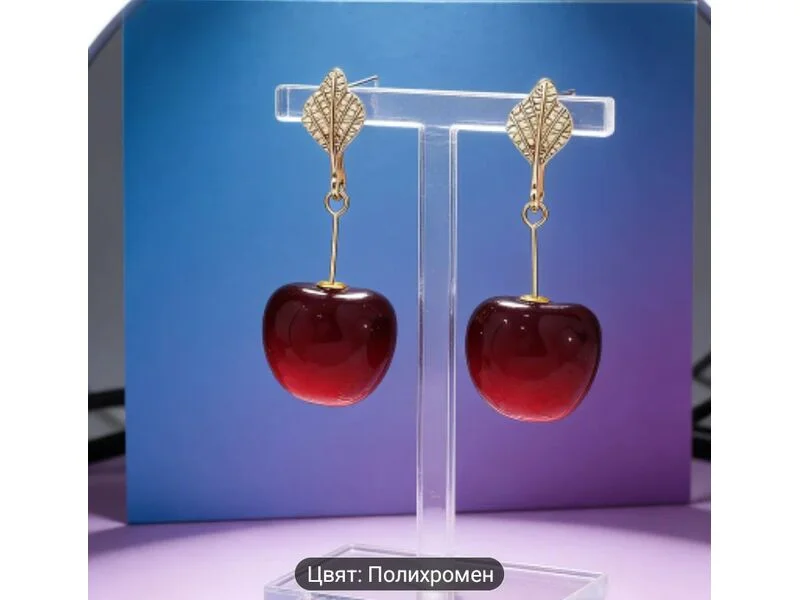 Обеци Череши — снимка 2