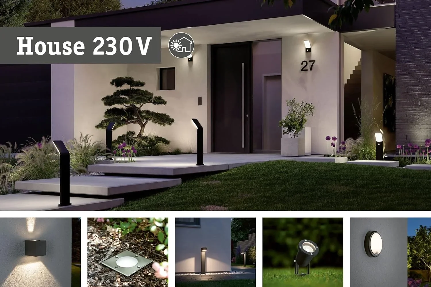 Paulmann 94755 House Plate LED външно болард осветително тяло — снимка 5