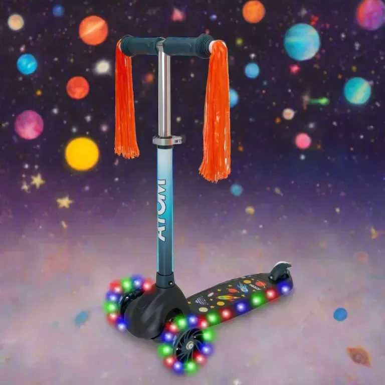 ATOM Eclipse Light-Up Детска тротинетка за бутане с регулируема височина на дръжката, за деца 3+ г. — снимка 6