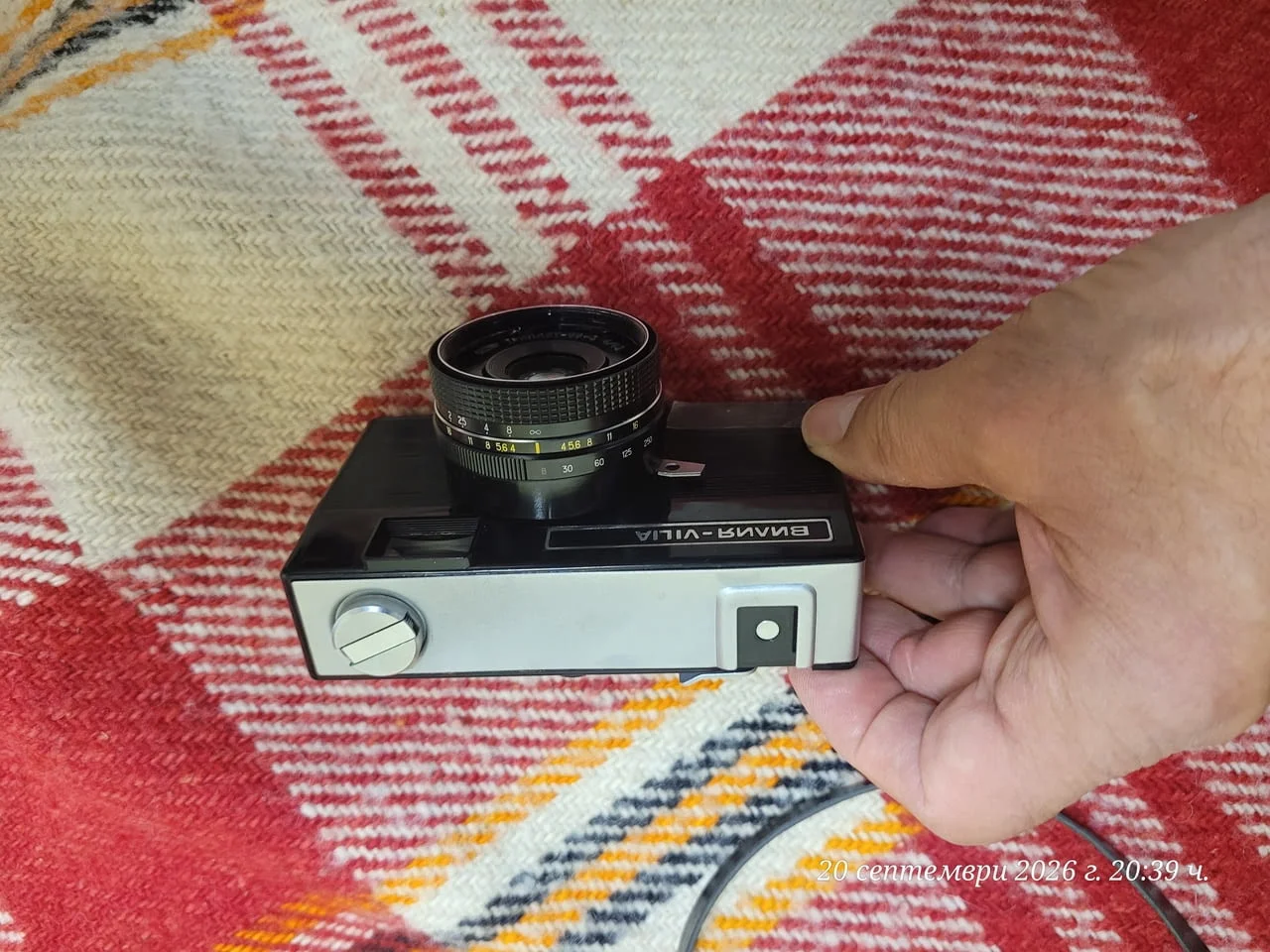 Съветски ретро аналогов фотоапарат „Вилия“ (VILIA) с обектив Triplet 69-3 f/4.0 40mm, — снимка 5