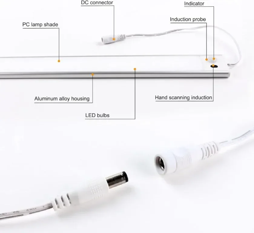 ZOESON Осветление под шкафа, сензор за движение, димируема LED, 3 броя — снимка 2