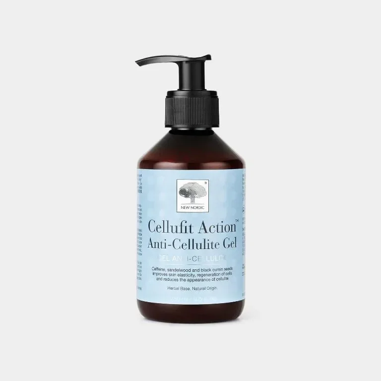 Nordic Cellufit Action Антицелулитен гел, кофеин, сандалово дърво и семена от черен кимион, 250 мл