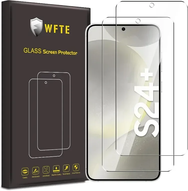 WFTE 2 броя протектор за екран за Samsung Galaxy S24 Plus 5G