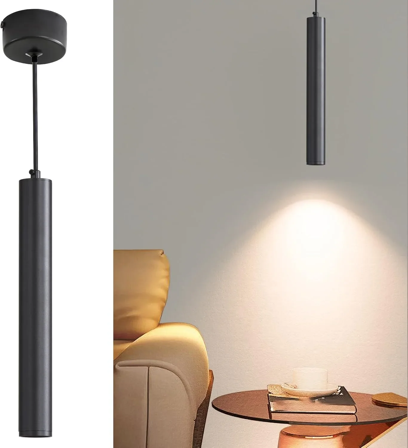 LED висяща/таванна лампа Mikeru TC-MD79 за интериор, регулируема светлина