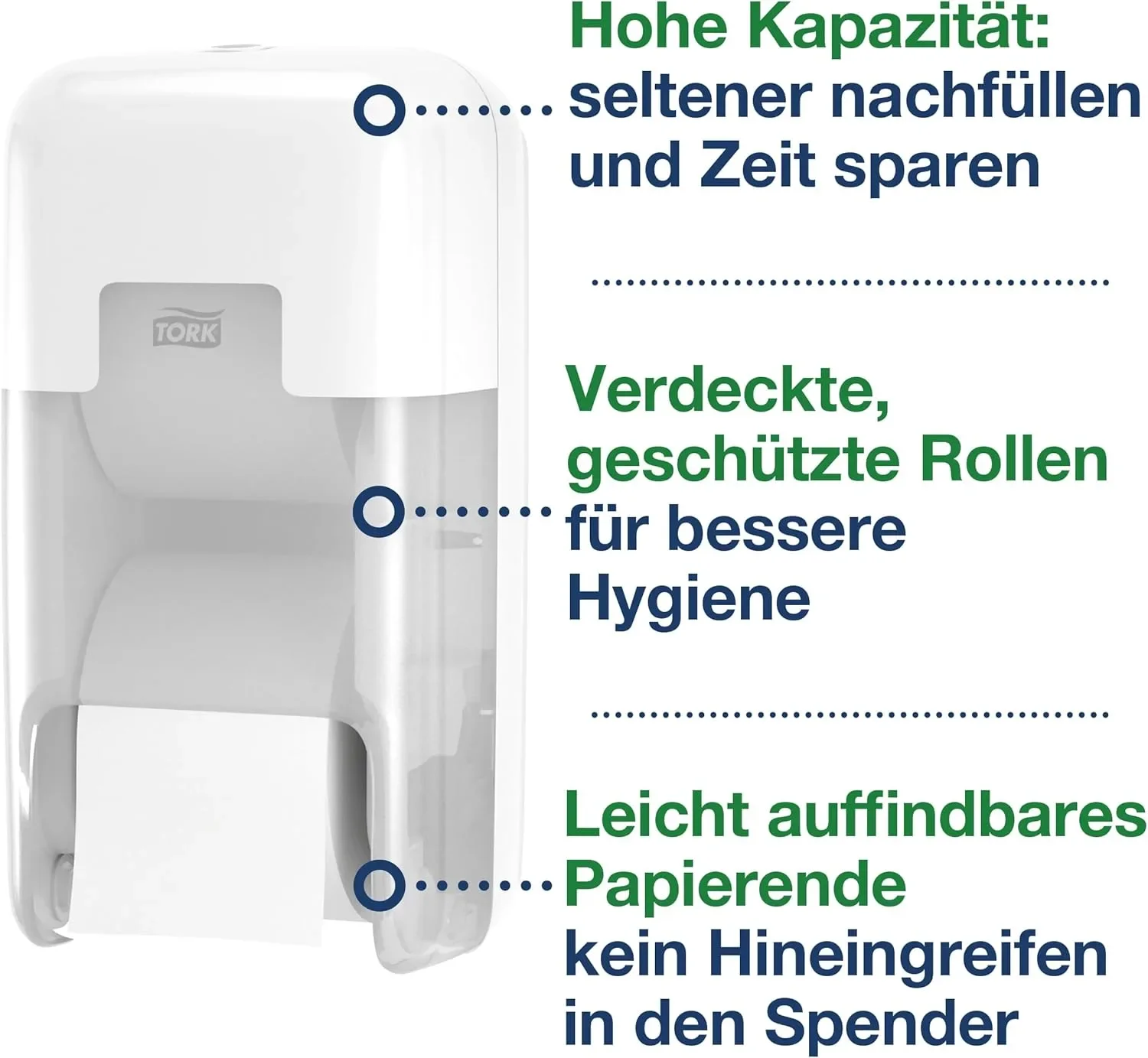 Диспенсър за тоалетна хартия Tork OptiServe Coreless + консуматив 24 ролки T7 — снимка 2
