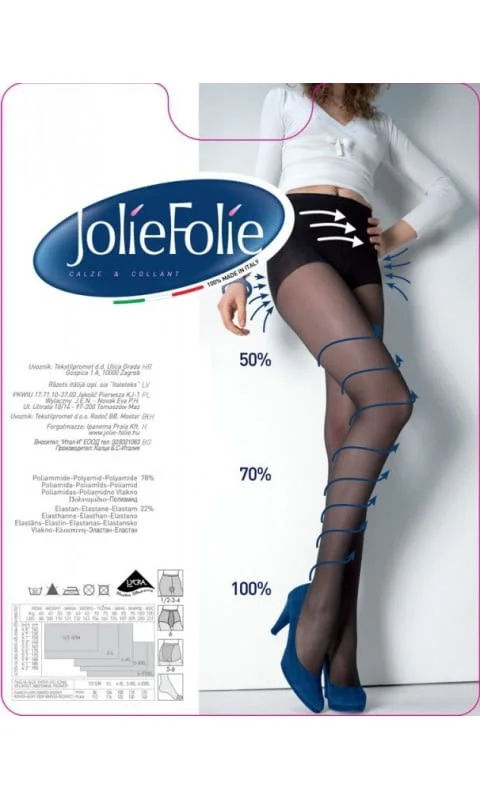 Jolie Folie 40DEN черни, телесни, бежови оформящи чорапогащници големи размери 80-95кг Жоли Фоли — снимка 2