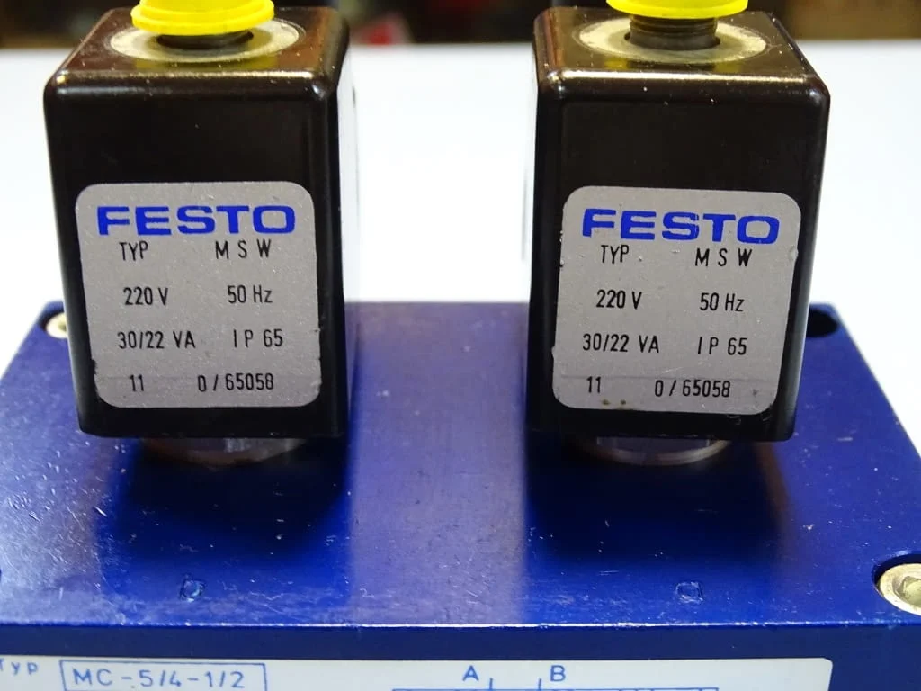 Пневматичен разпределител Festo MC-5/4-1/2 Solenoid Control Valve 220VAC/24VDC — снимка 2