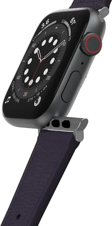 Кожена каишка за часовник OtterBox Symmetry Cactus за Apple Watch, 45/44/42mm, лилава