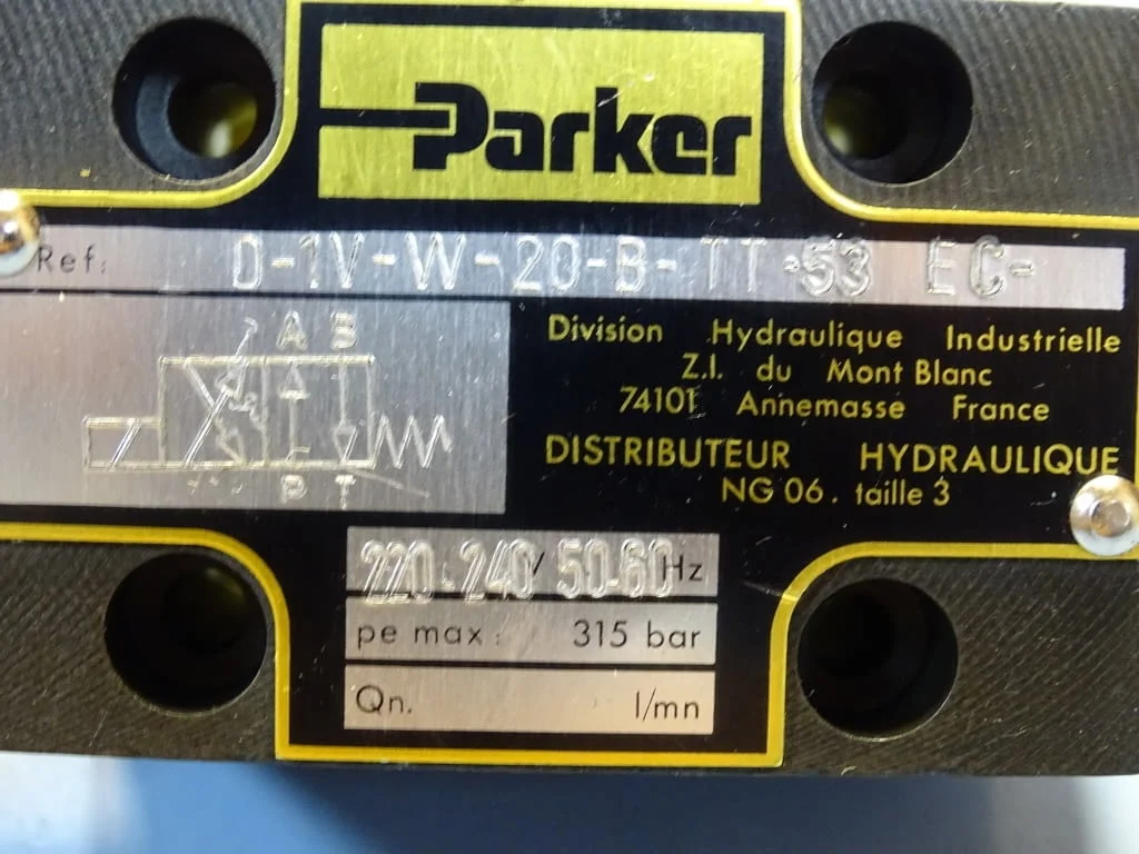 Хидравличен разпределител Parker D-1V-W-20-B-TT-53 EC directional control valve 315Bar — снимка 2