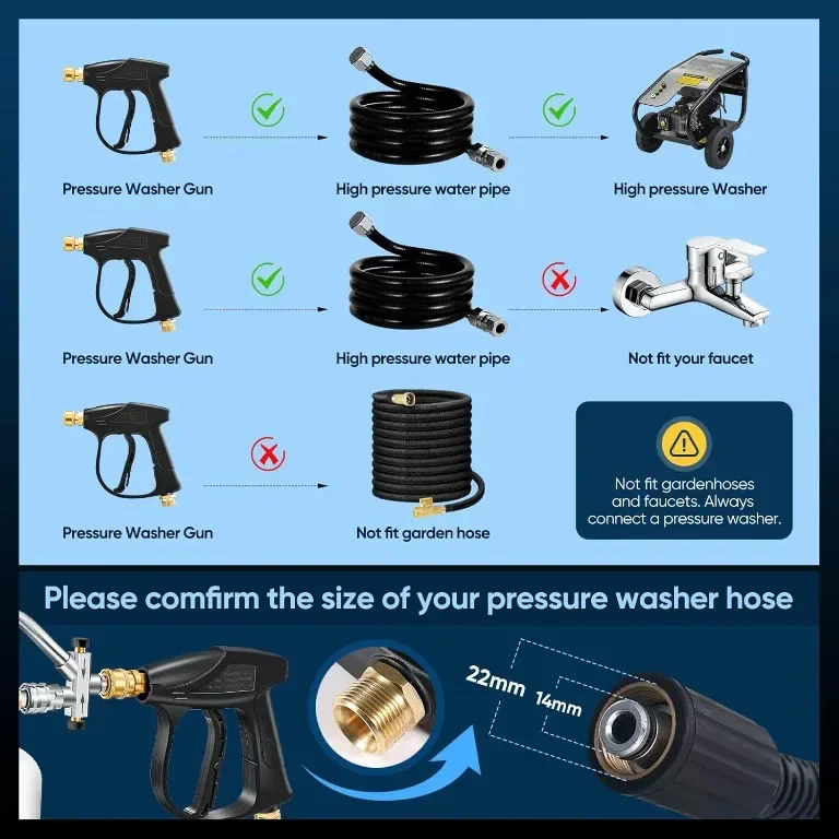 Аксесоар с двоен конектор за Saker Snow Foam Cannon за водоструйка под налягане, с 5 дюзи — снимка 3