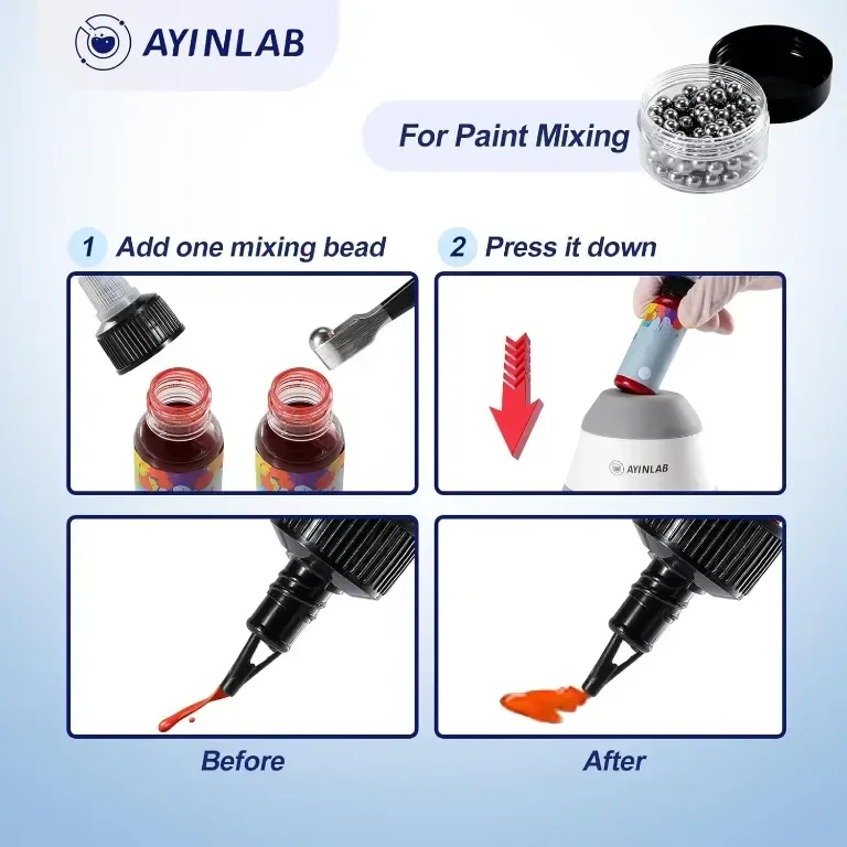 Вихров миксер AYINLAB 3000rpm, с функция за докосване, с силиконова капачка и 120 бр топчета — снимка 6