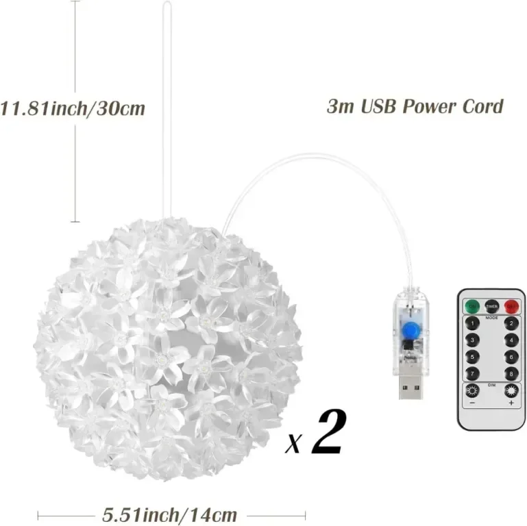 Lewondr Коледни светлини за прозорци, захранвани с USB, 2 броя — снимка 7