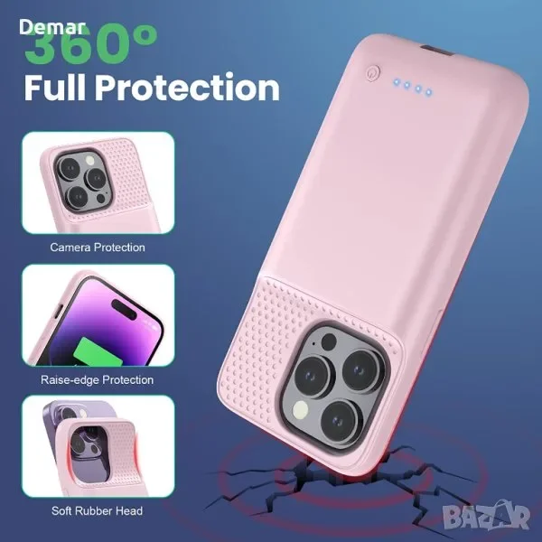 Калъф с батерия Feob за iPhone 14 , 14 Pro — снимка 6