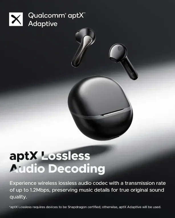 Безжични слушалки SoundPEATS Air5 Hi Res с aptx Adaptive Lossless, Bluetooth 5.4 с 6 микрофона — снимка 4