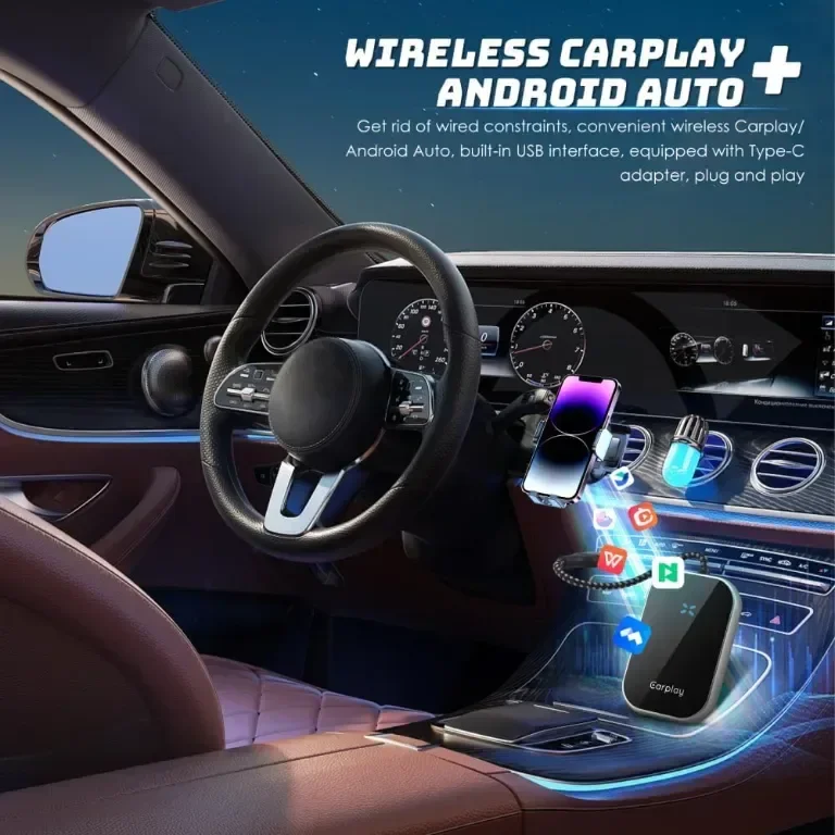 Безжичен адаптер Carplay, безжичен адаптер Plug and Play Android Auto, 5,8 GHz WiFi — снимка 2
