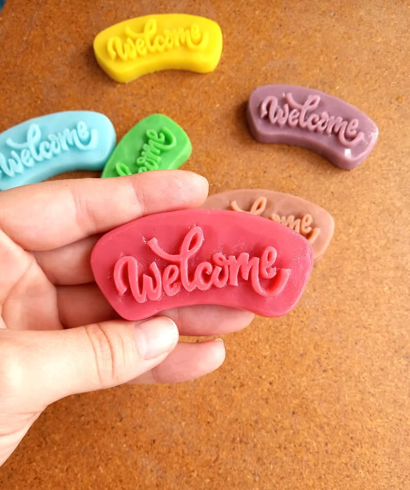 Стилни и ароматни сапунчета с релефен надпис ‘Welcome’ 10 броя — снимка 4
