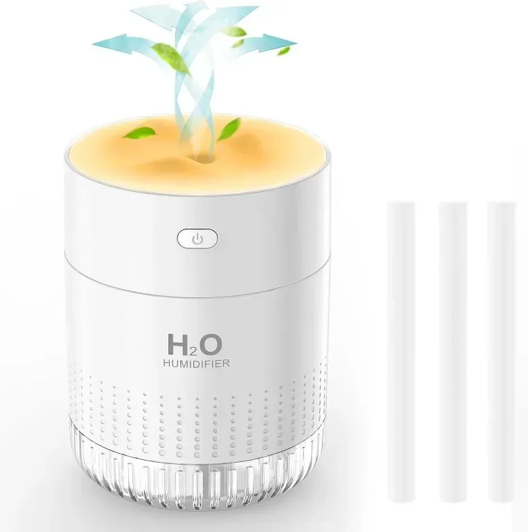 LKV USB Овлажнител за въздух за спалня с мека нощна светлина