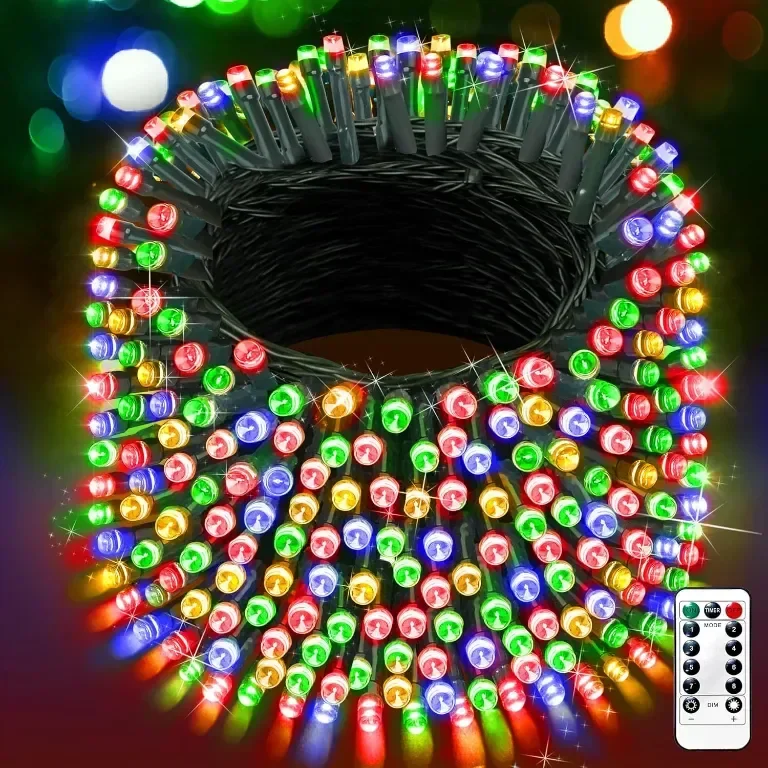 Външни приказни светлини XURISEN, 156 м 1300LED, 8 режима, многоцветни