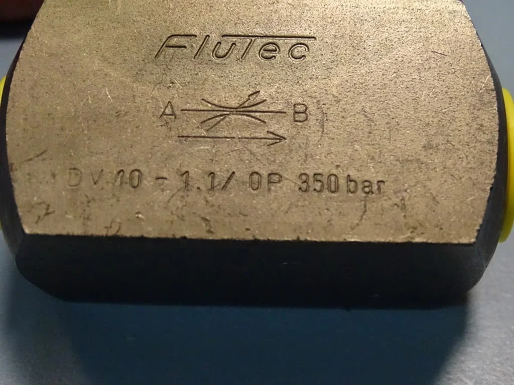 Хидравличен дросел Flutec DV10-1.1/OP flow control valve 350Bar — снимка 5