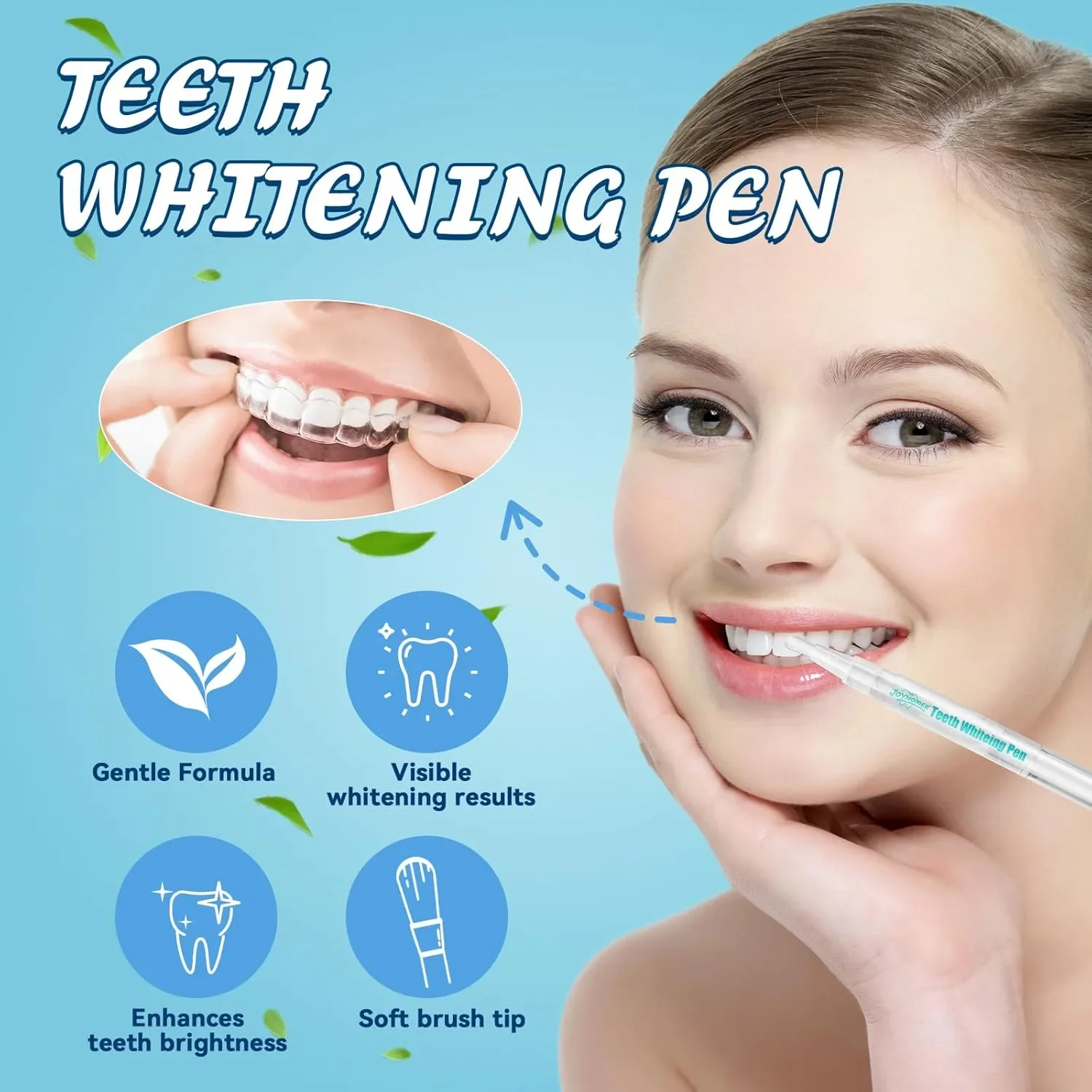 Писалка за избелване на зъби с гел Joyhomer Teeth Whitening Pen – 2 броя — снимка 4