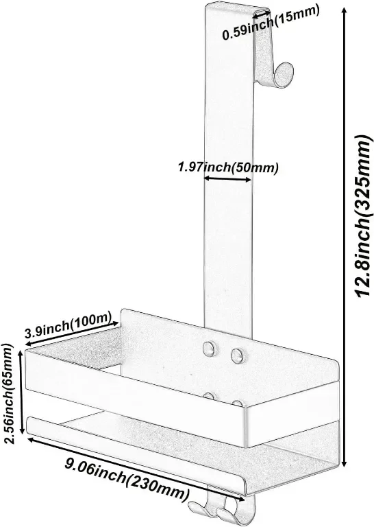 NEWRAIN Shower Caddy Hanging, Рафт за душ без пробиване за окачване на стъклената врата на душа — снимка 2