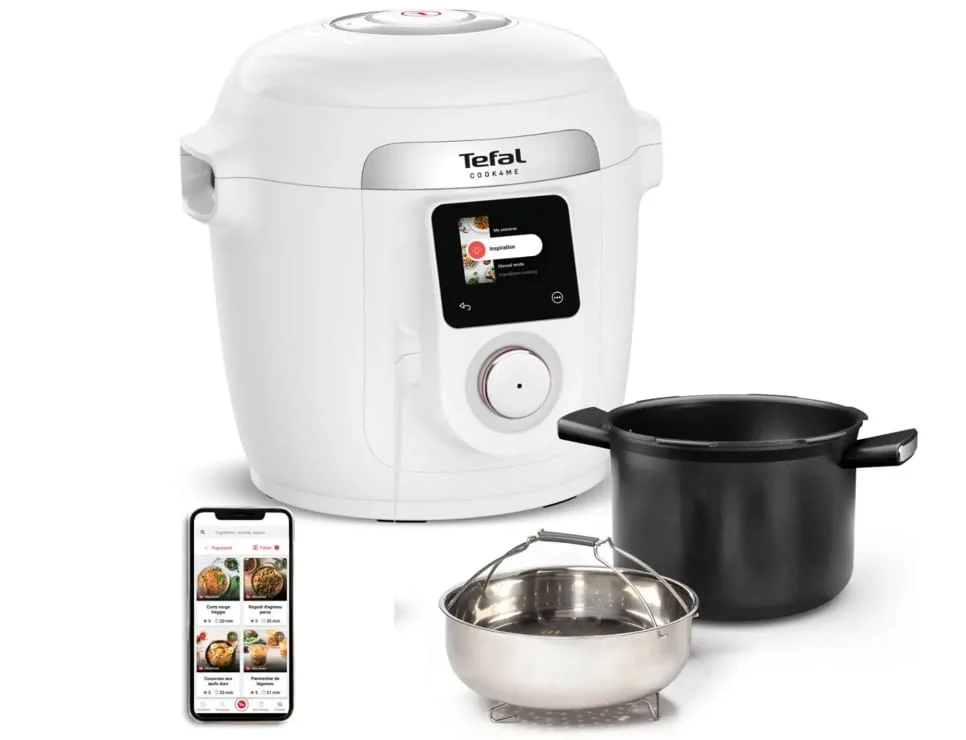 Мултикукър, Tefal CY9621F2 Epc Cook4Me 10In1 W/O Grid Wht — снимка 3