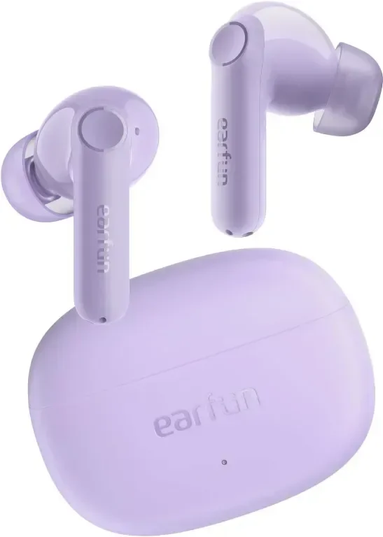 Безжични слушалки EarFun Air Life, дълбок бас с 12 мм драйвери, Bluetooth 5.4, 35 ч, IPX5, лилаво