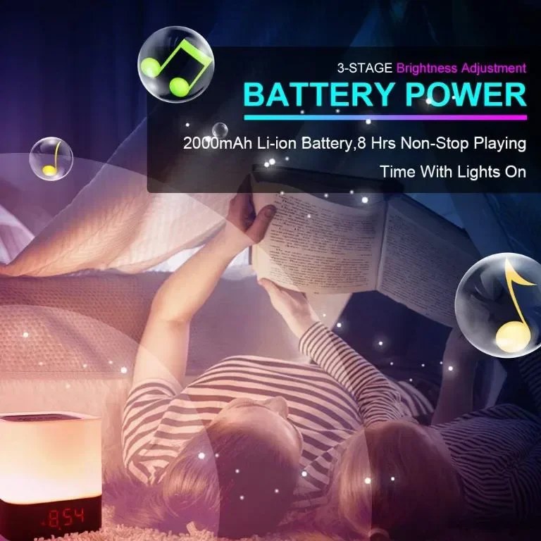 Waiybbit 5 в 1 лампа с Bluetooth високоговорител, LED сензорна, преносима безжична, USB акумулаторна — снимка 5
