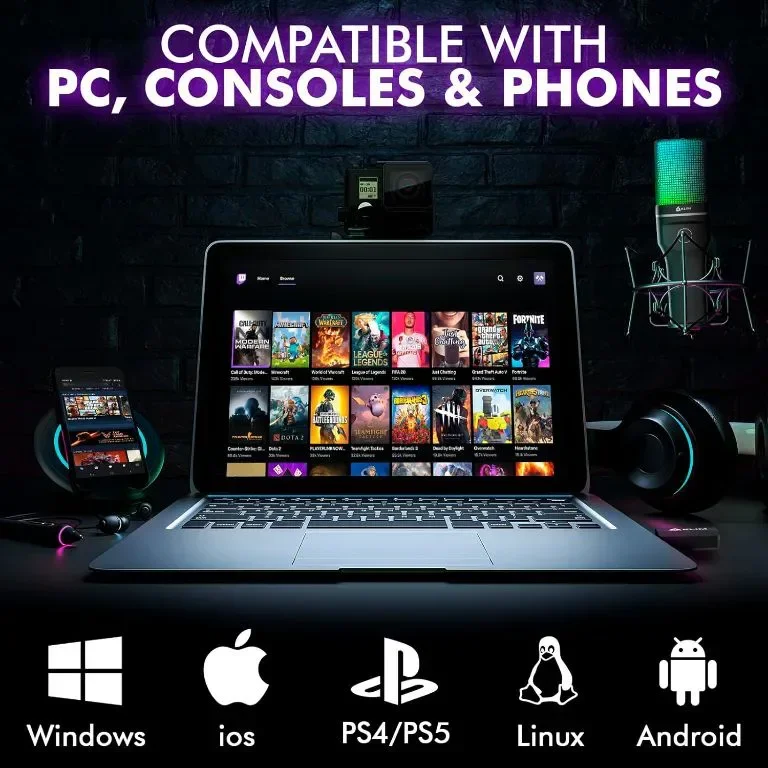 KLIM Muse - Безжичен микрофон, Съвместим PC Mac PS4 PS5 Switch — снимка 7