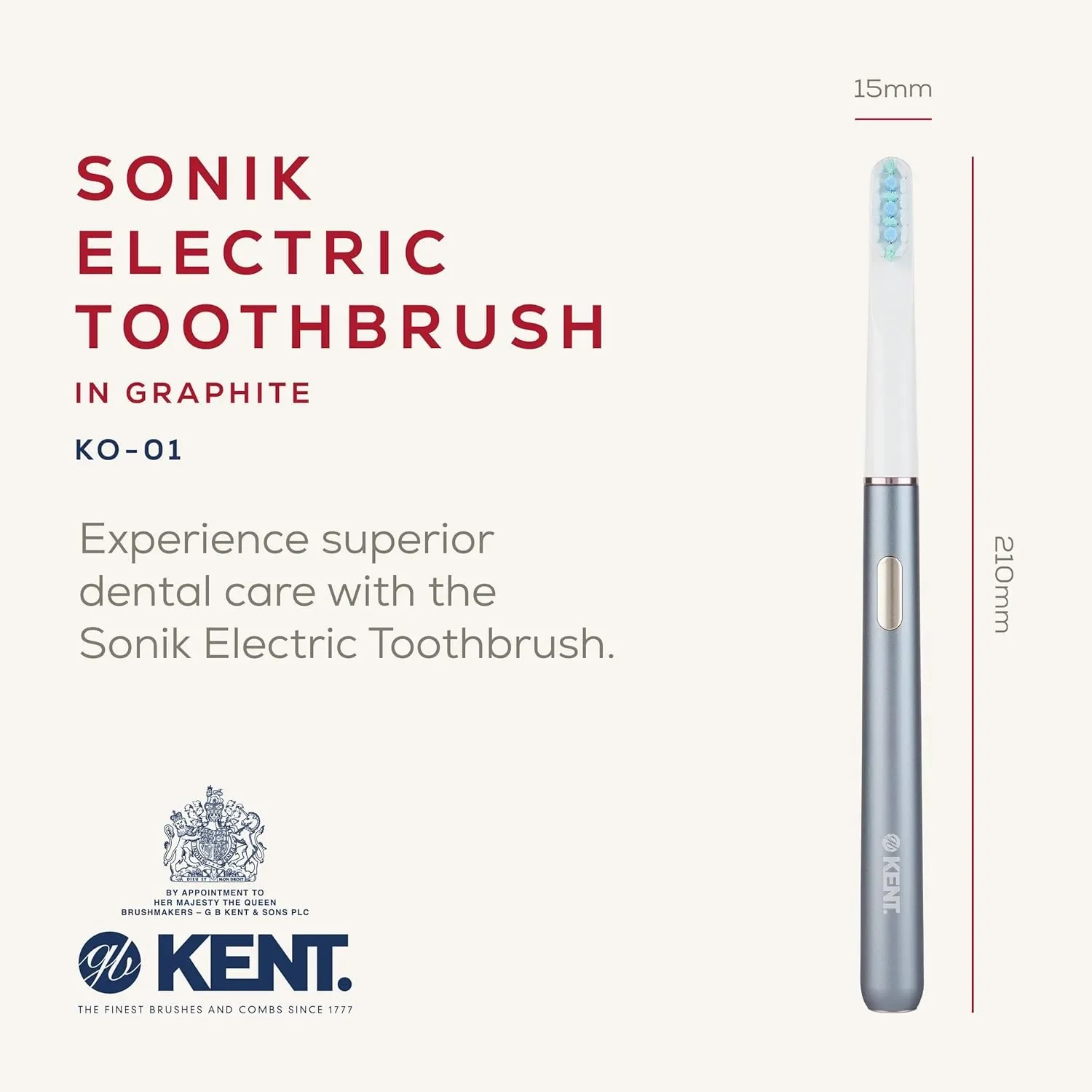 Електрическа четка за зъби Kent SONIK ELECTRIC TOOTHBRUSH KO-01, акумулаторна, 3 режима — снимка 2