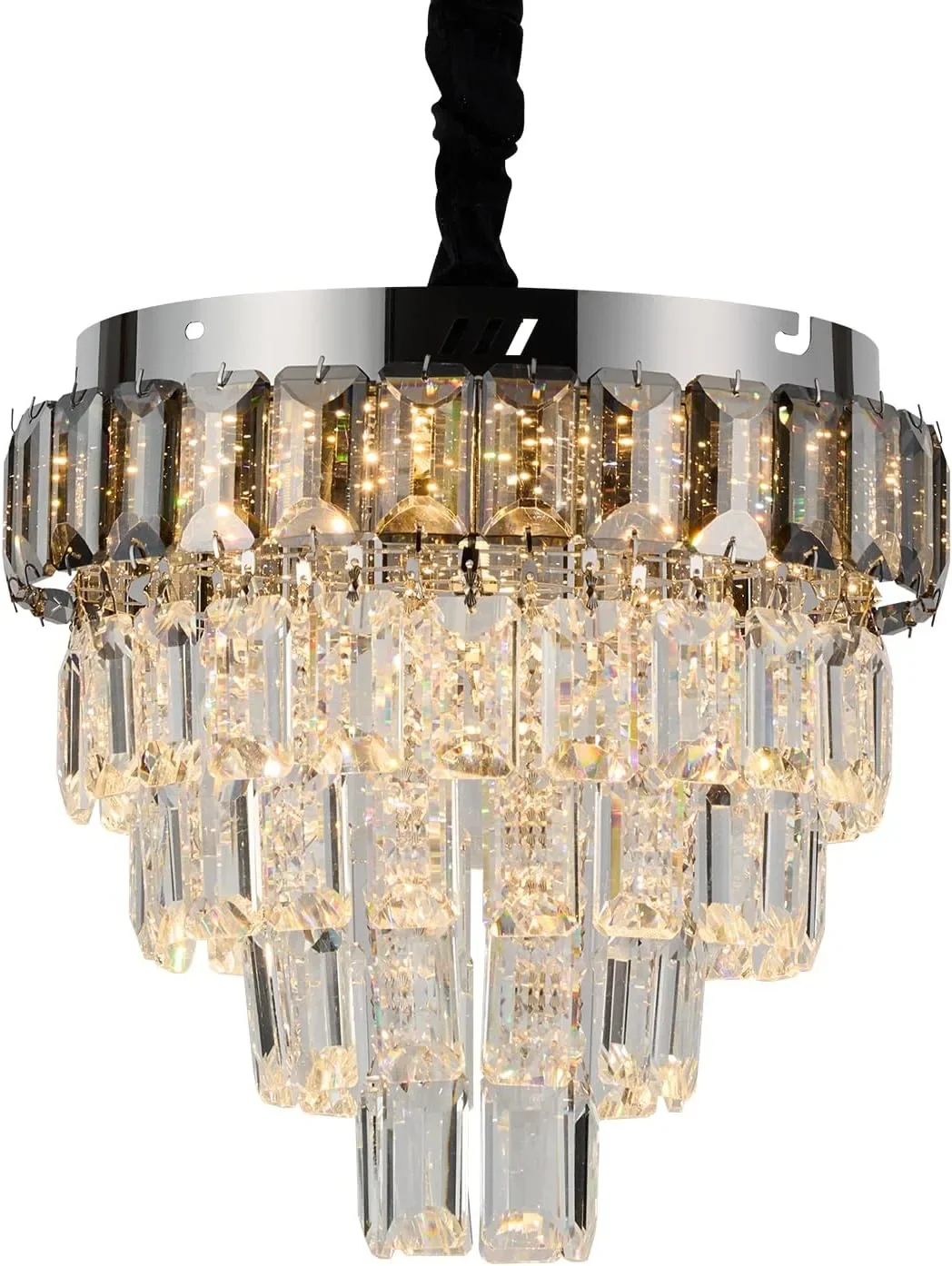 Полилей с LED кристали (K9 Crystal), регулируема височина, за таван и наклонен таван — снимка 3