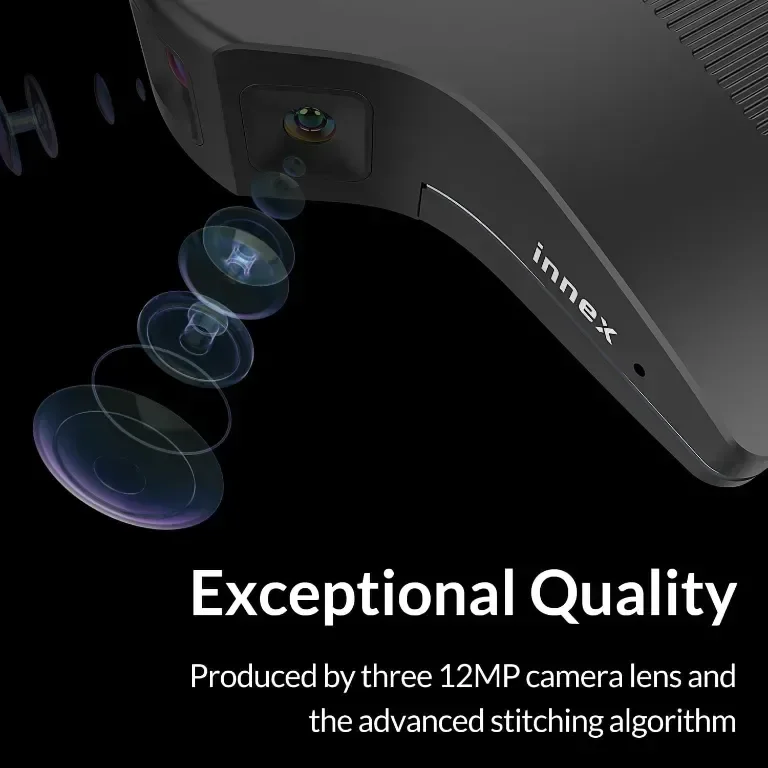 Innex C831 180° панорамна 4K уеб камера с микрофон, AI Face Tracking — снимка 6
